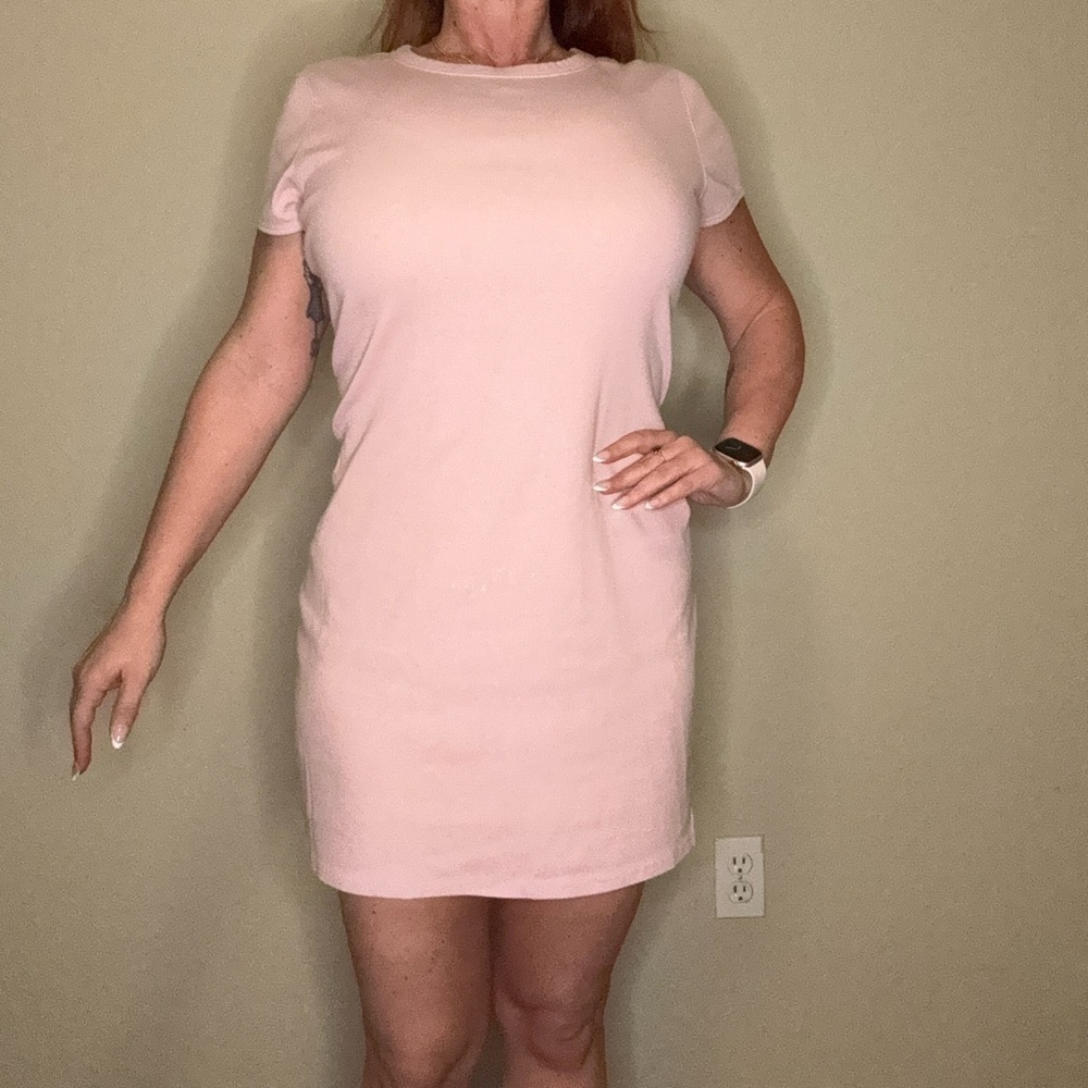 Wild Fable Athleisure T-Shirt Mini Bodycon Dress | Lavender | Size XL